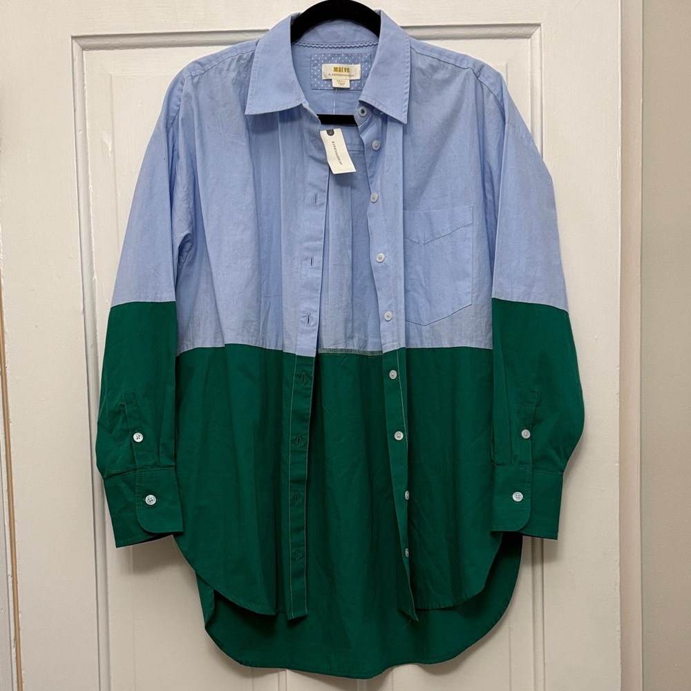 NWT Maeve Bennet Buttondown - Colorblock edition